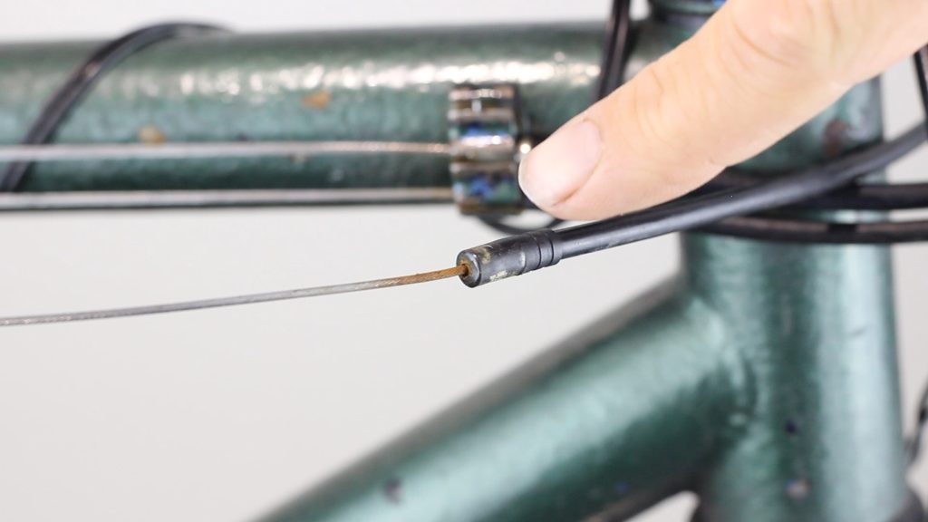 replacing gear cable on bike because it is rusty