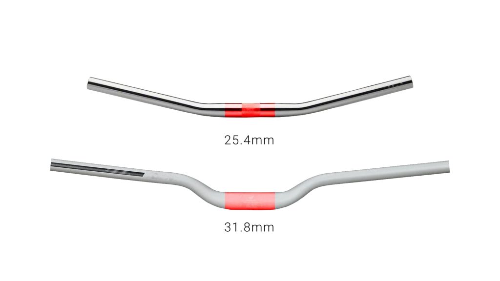 bicycle handlebars for comfort with different central diameter