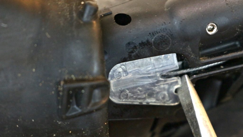 replacing gear cable on bike - removing the cable cover on the drop bar lever