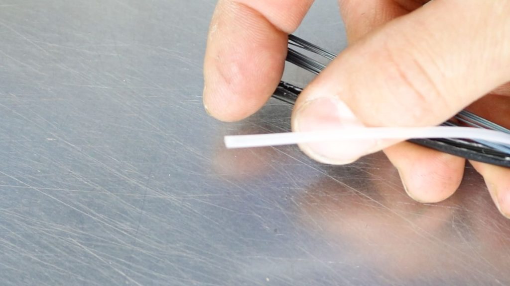 replacing internal gear cables on bike - removing PTFE from outer casing