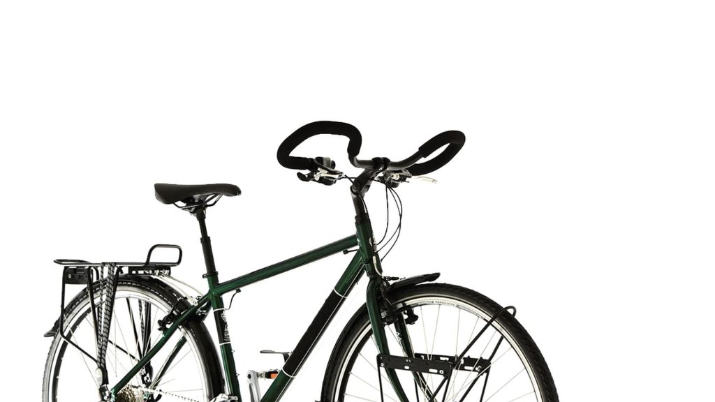 touring bike with bicycle handlebars for comfort