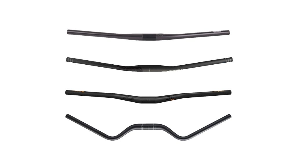 bicycle handlebars for comfort with different level of back sweep