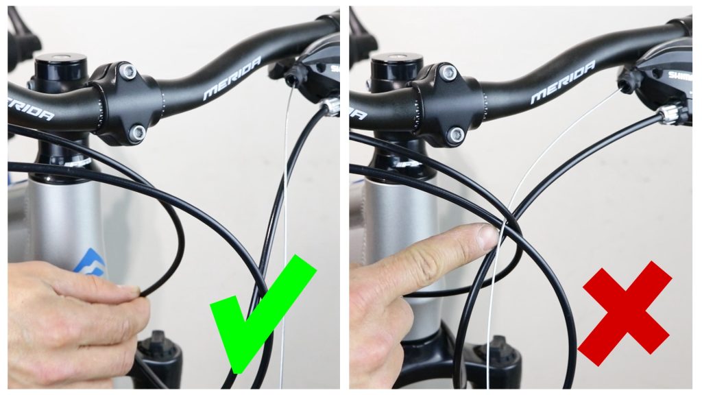 replacing gear cable on bike without wrapping the cables around