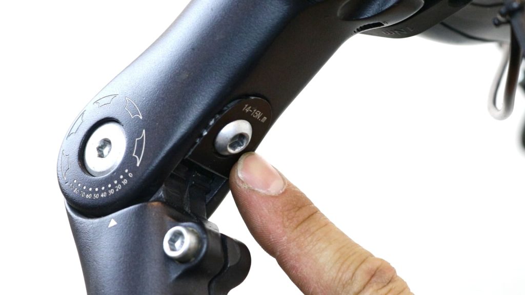 bolt under the adjustable stem