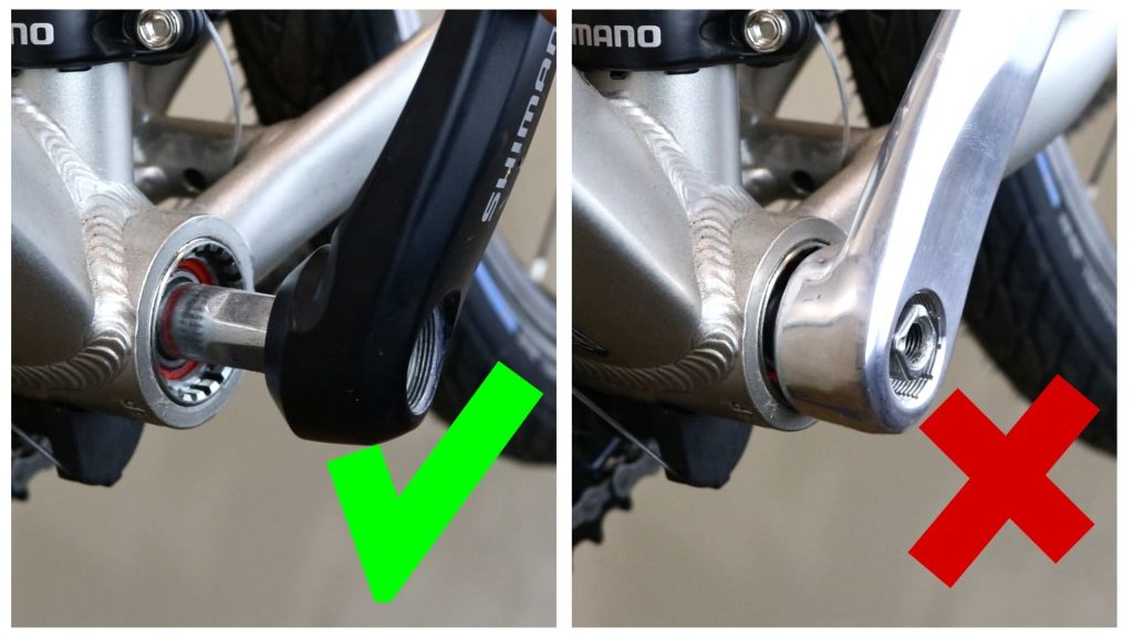 Fitting crank arms with correct hole shape