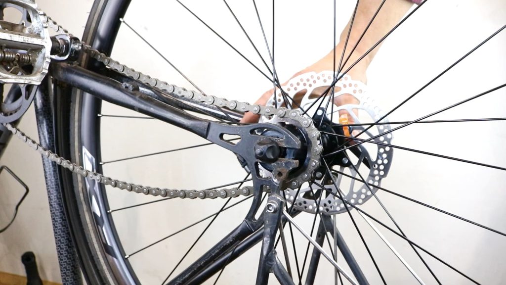 how to remove rear bike wheel