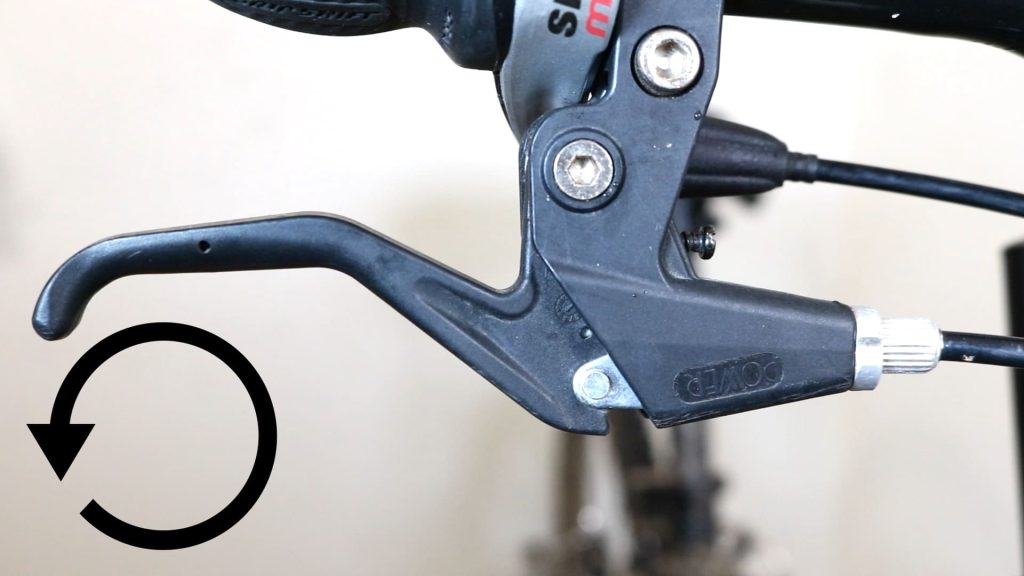 adjust brake lever reach by turning the screw anticlockwise