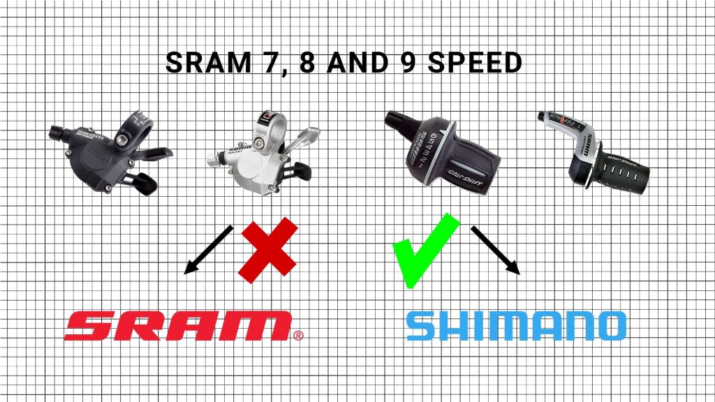 sram parts design to be used with shimano components