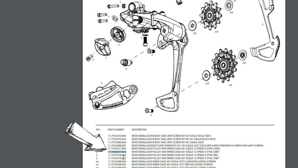 Find jockey wheels and copy the code