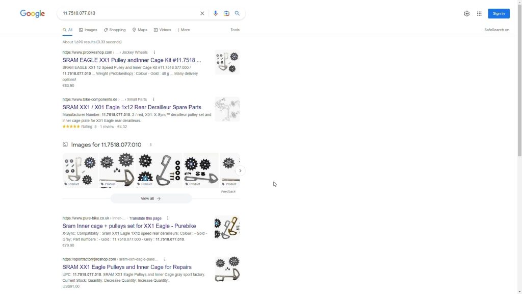 put the code in the web search and the exact jockey wheels will appear