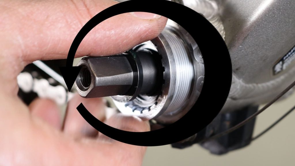 cartridge bottom bracket unit screwing in anticlockwise