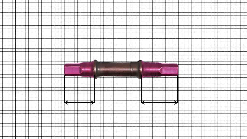 cup and cone bottom bracket may have asymmetrical axles