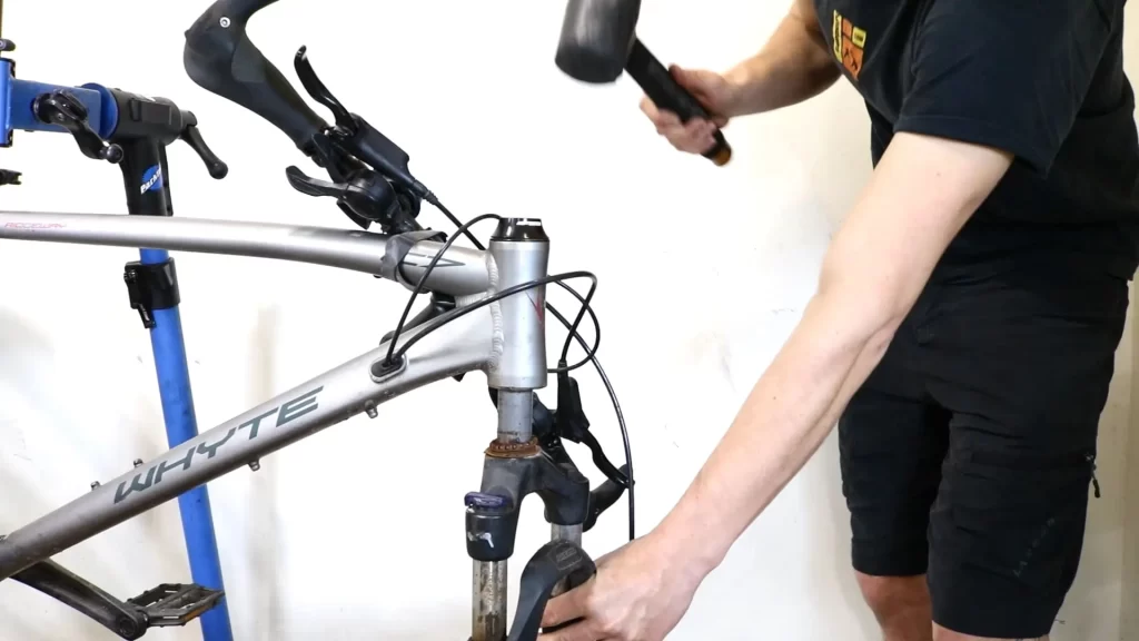removing the fork from the head tube