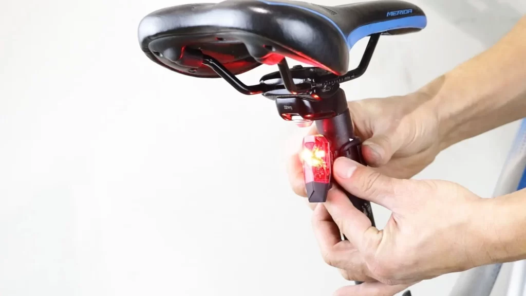 rear bike lights are usually attached to the seatpost