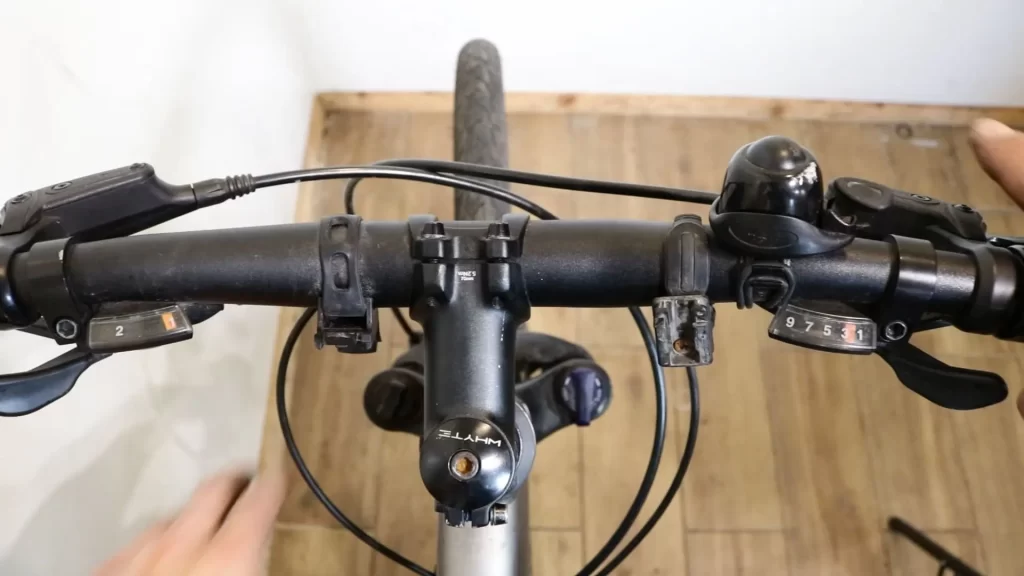 Align the stem with the front wheel