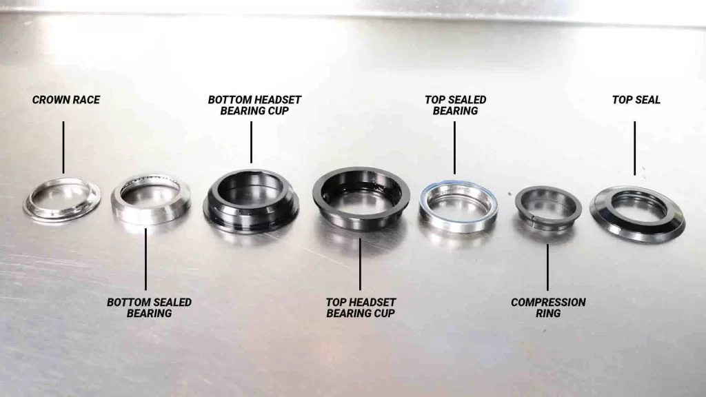 parts of semi integrated bike headset types with sealed bearings