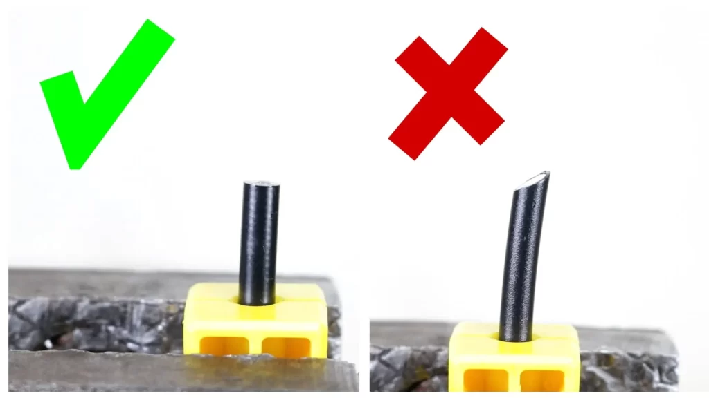 hose cutted straight and in an angle